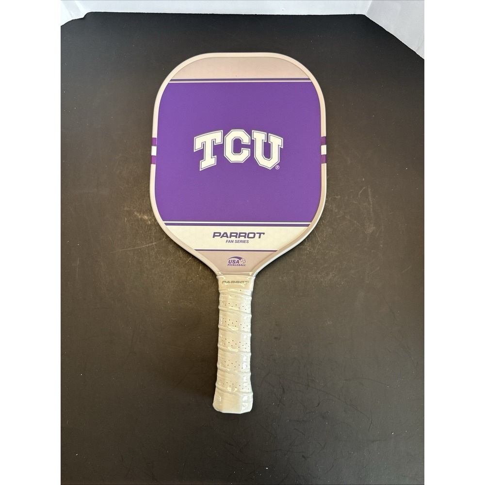 TCU Horned Frogs Texas NCAA Sports Plus Parrot Fan Series Pickle Paddle Ball NEW